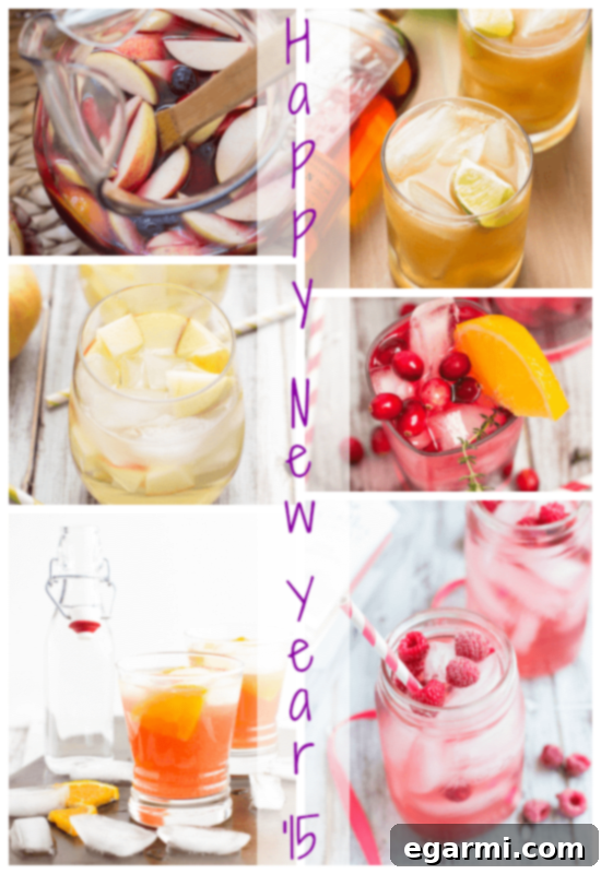 Festive New Year's Eve Cocktail Selection New Year's Eve Cocktails: A collection of festive drinks for holiday parties and celebrations.