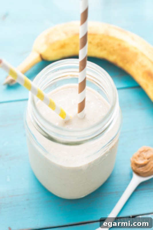Wholesome Peanut Butter Banana Oat Smoothie