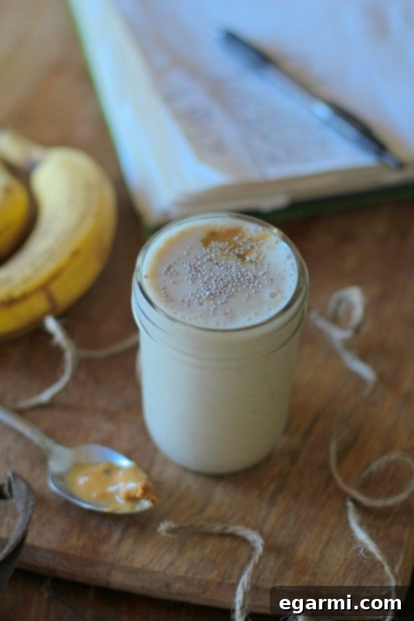 Nutty Almond Butter Chia Seed Smoothie