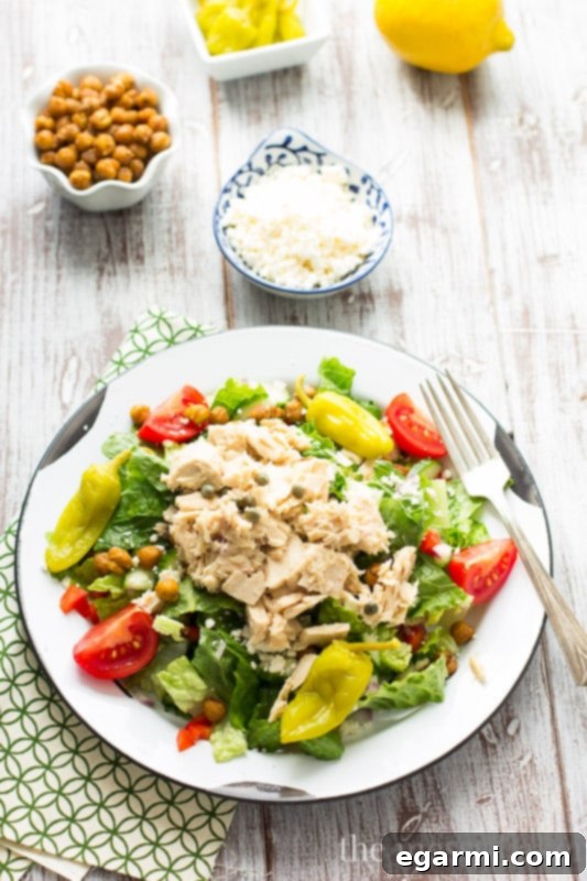Fresh Mediterranean Tuna Chop Salad 2 Mediterranean Chopped Salad with Tuna