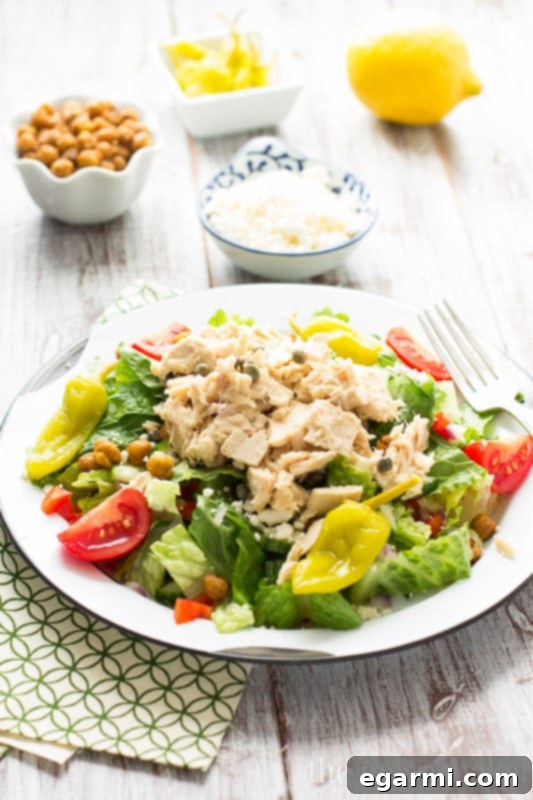Fresh Mediterranean Tuna Chop Salad 3 Mediterranean Chopped Salad with Tuna