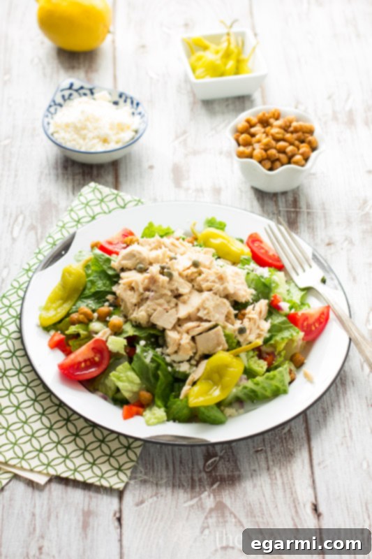 Mediterranean Chopped Salad with Tuna