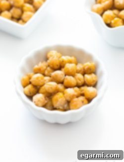 A bowl of perfectly roasted chickpeas