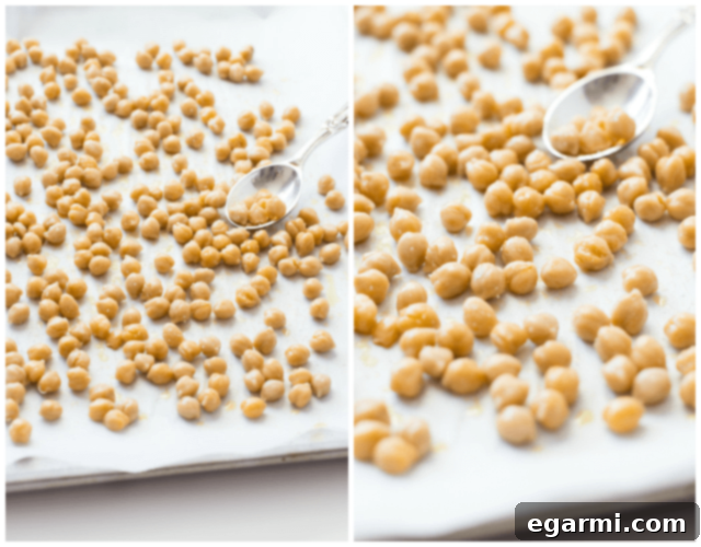 Step 5: Roast Chickpeas Until Golden and Crunchy