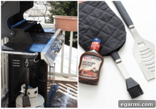 Kraft Evergriller Grill 'N' Flip Mitt protecting a hand flipping a burger on a grill.