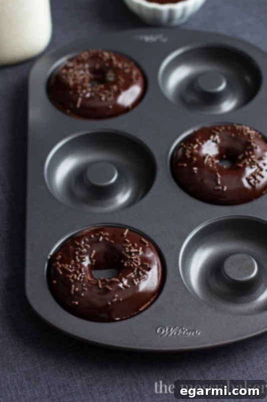 Healthy Baked Mocha Donuts with Decadent Dark Chocolate Glaze