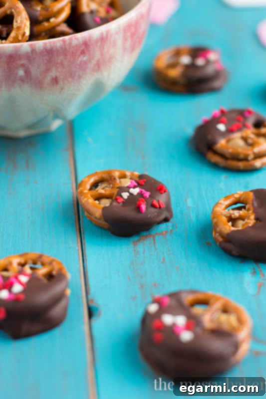 Peanut Butter Stuffed Chocolate Covered Pretzels