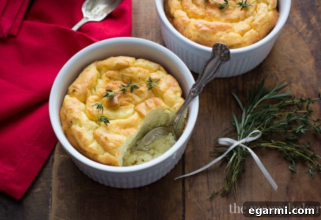 Inside view of Fluffy Potato Soufflé