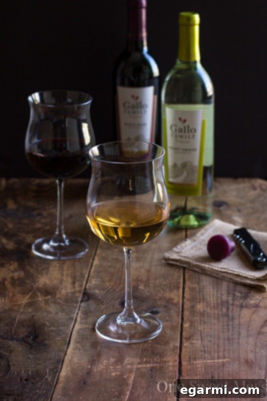 Gallo Family Wine bottle on a wooden surface