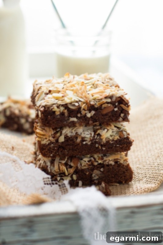 Healthier Almond Joy Brownies 3 Almond Joy Brownies {made healthier}