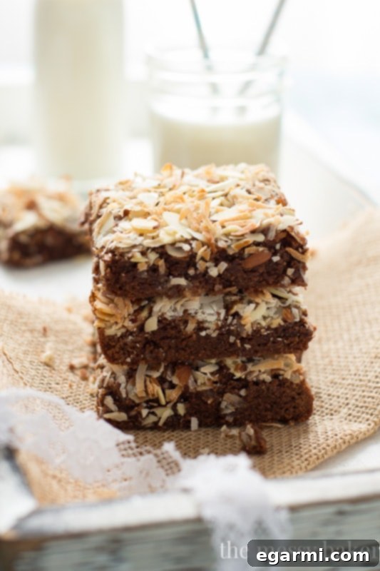Healthier Almond Joy Brownies 5 Almond Joy Brownies {made healthier}