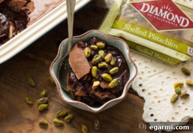 Aromatic Earl Grey Fudge Pudding 4 Freshly baked Earl Grey Brownie Pudding in a baking dish