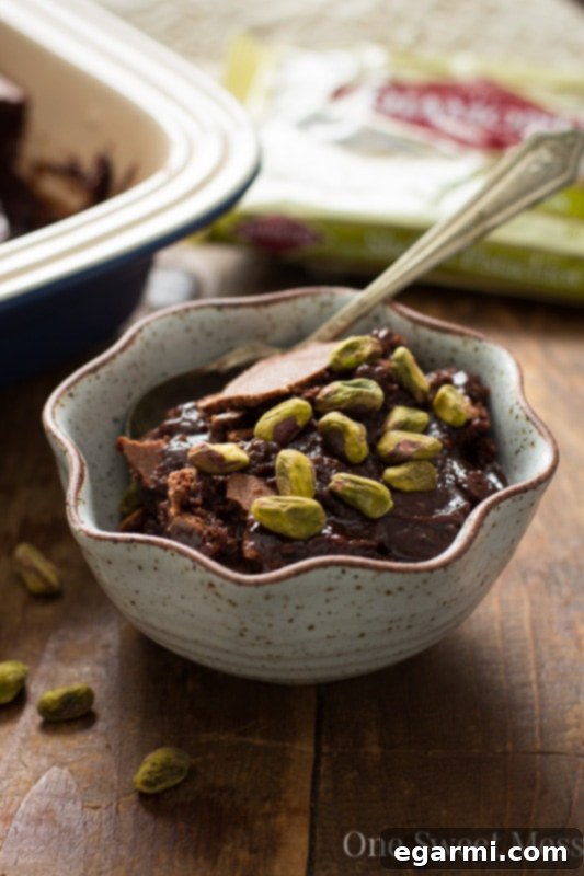 Aromatic Earl Grey Fudge Pudding 5 Warm Earl Grey Brownie Pudding scooped into a bowl
