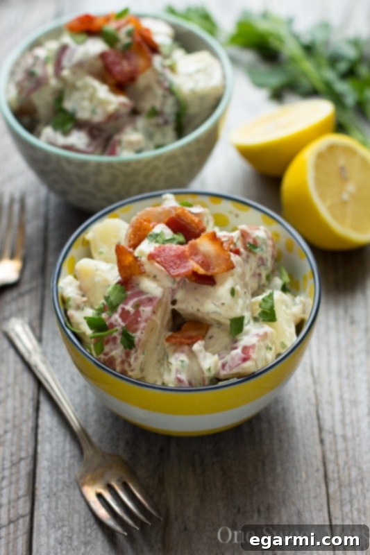 Loaded Ranch Potato Salad with Chicken & Bacon 2 Chicken Bacon Ranch Potato Salad