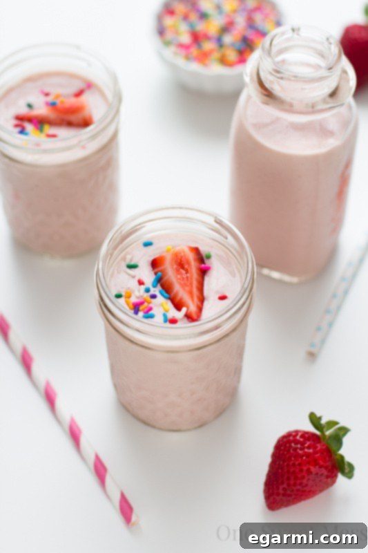 Strawberry Banana Birthday Cake Smoothie 5 Yulu Vanilla Australian-Style Yogurt container for smoothie