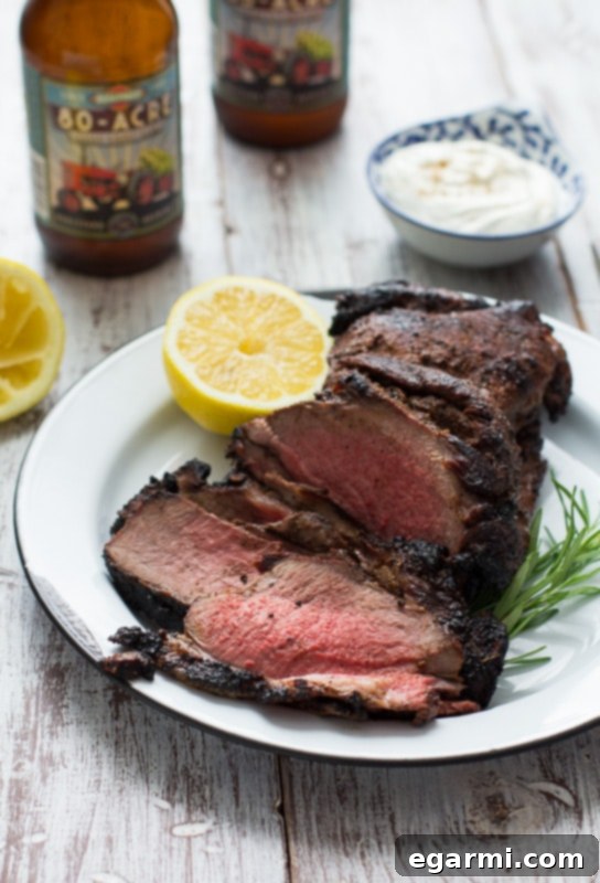 Mediterranean Grilled Lamb with Pale Ale Glaze, succulent, juicy