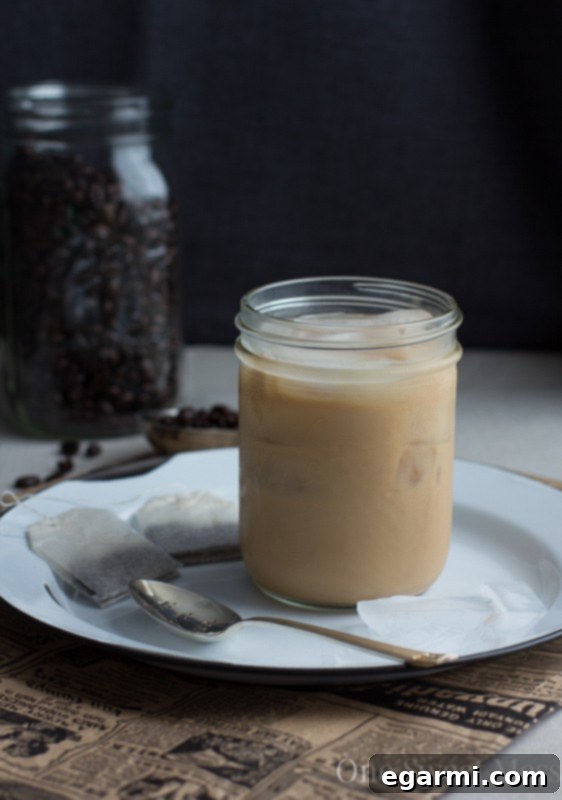 Dirty Chai Tea Latte with Espresso and Chai Tea