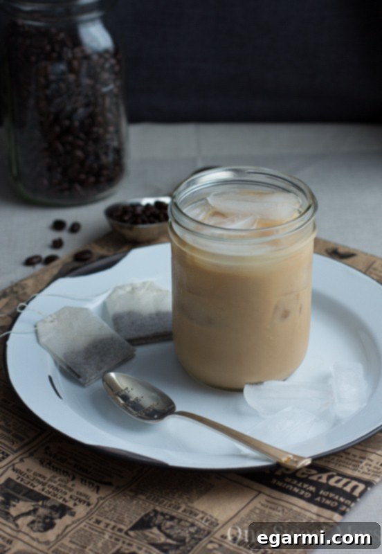 Preparing a Dirty Chai Tea Latte