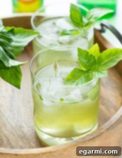 Thursday Thirst Quencher Basil Ginger Gin Fizz 6 Basil Ginger Gin Fizz Cocktail Recipe Image
