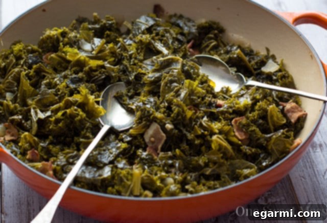 Southern Beer Braised Kale and Bacon 5 Southern-Style Beer Braised Kale with Bacon