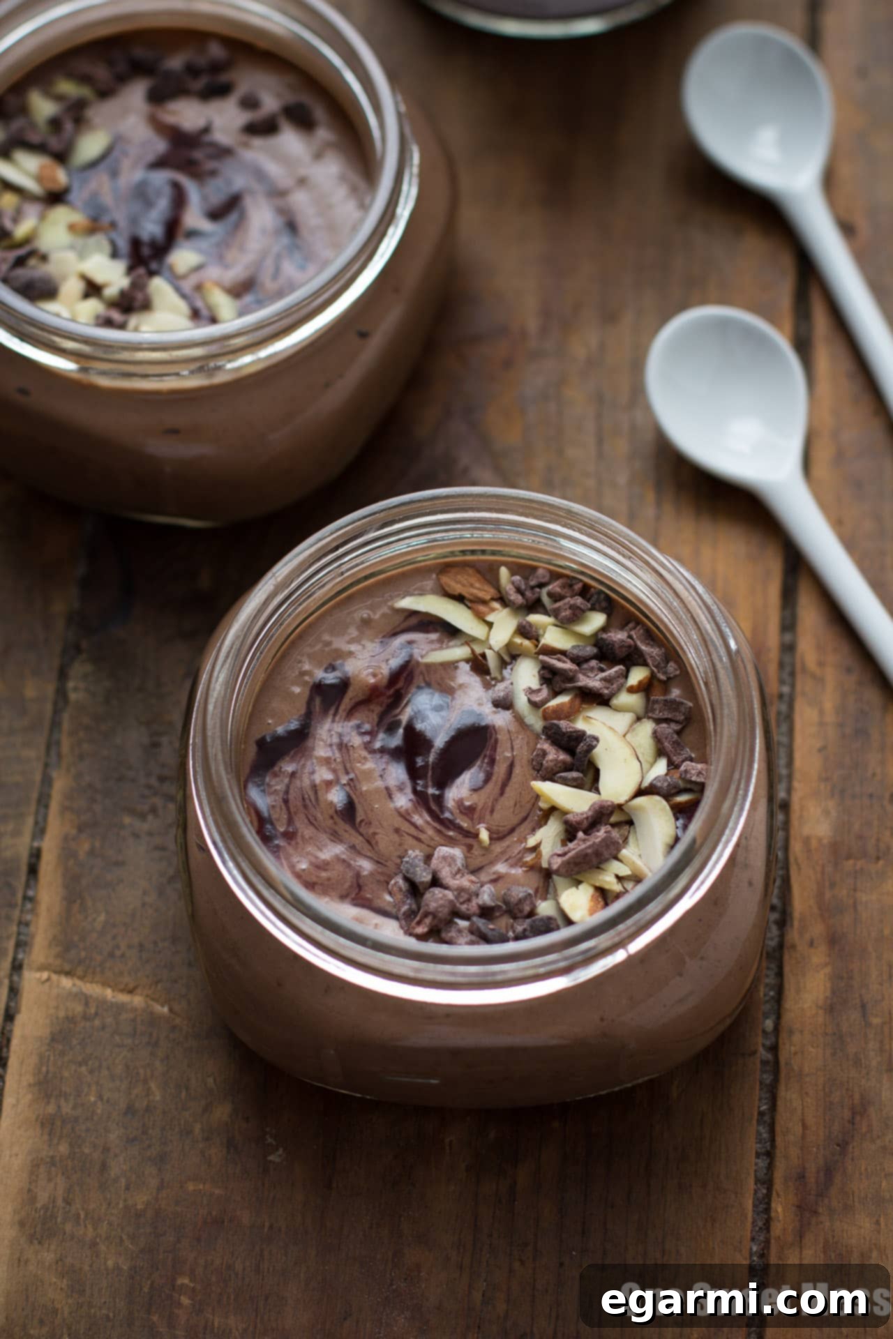 Nourishing Vegan Chocolate Raspberry Swirl Pudding 3 Homemade Vegan Chocolate Pudding with Raspberry Swirl - Quick & Easy Recipe