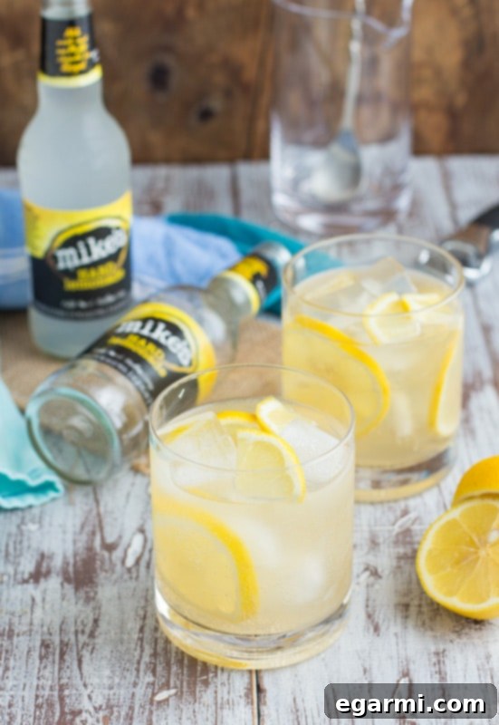 Refreshing Vanilla Bourbon Lemonade cocktail