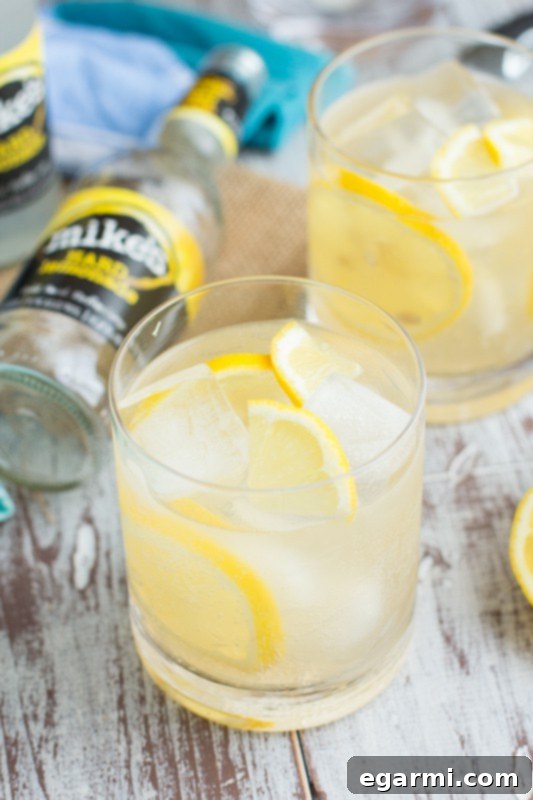 Garnished Vanilla Bourbon Lemonade
