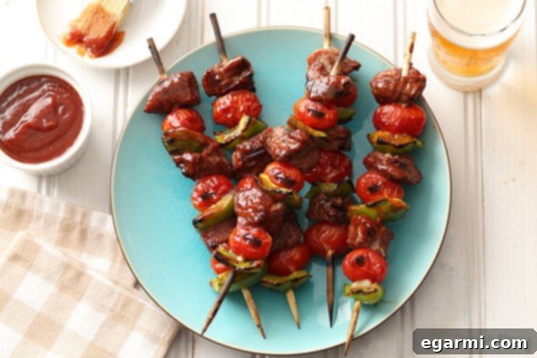 Spicy Chipotle Barbecue Lamb Kabobs grilled to perfection