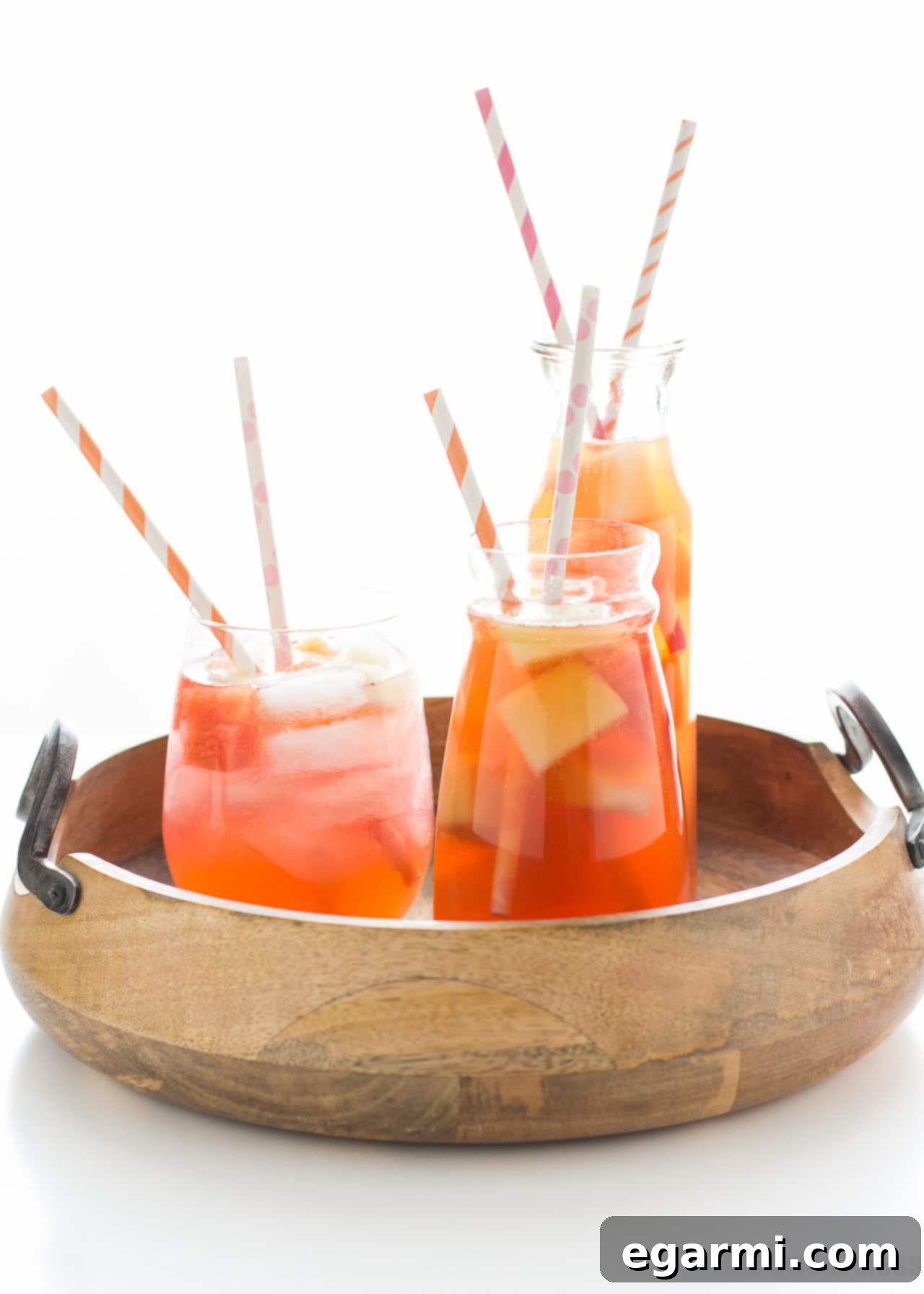 Close-up of vibrant Summer Melon Sangria in a glass