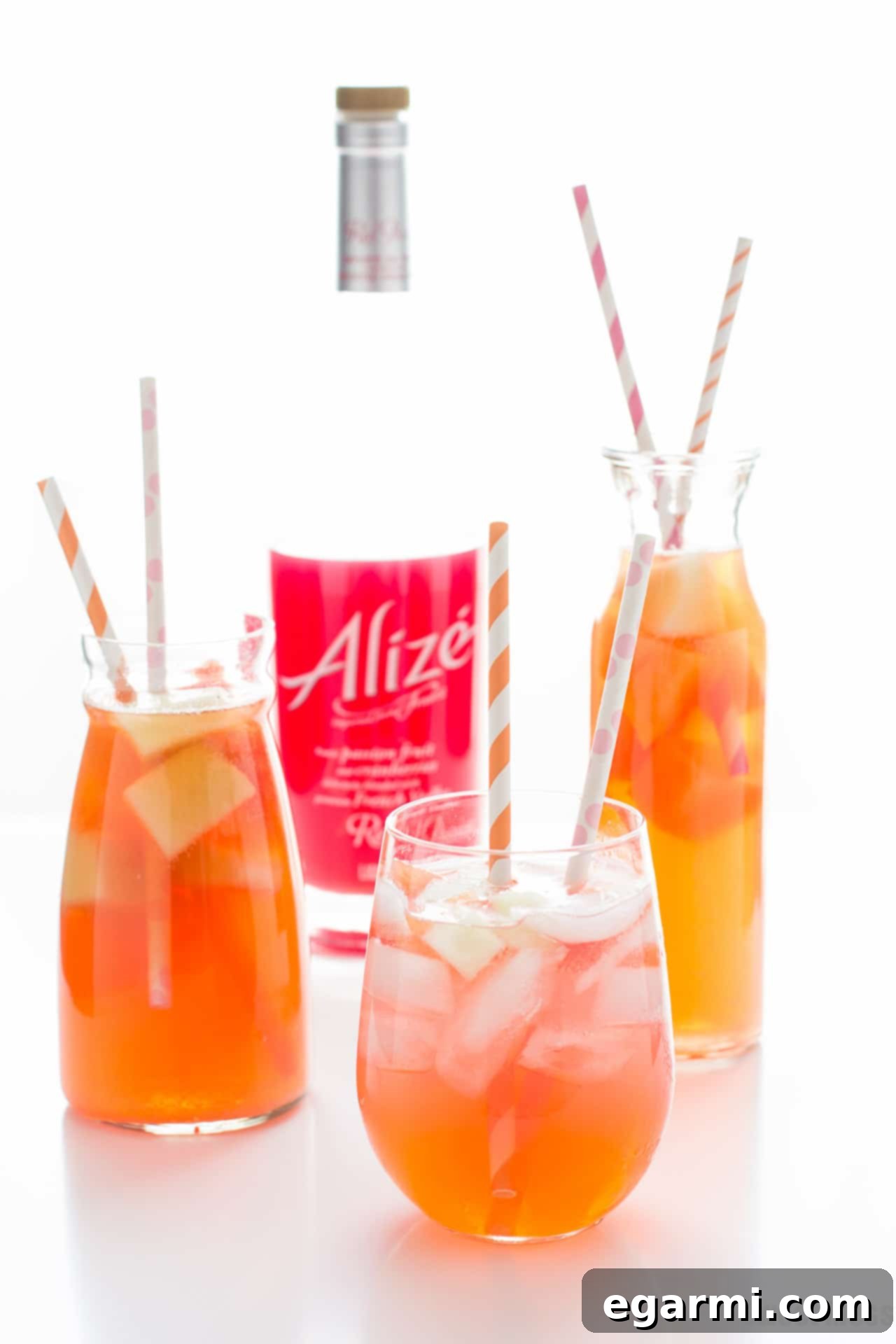 Pouring Summer Melon Sangria into a glass