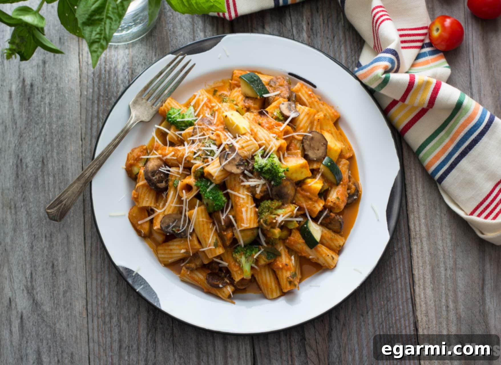 Spring Harvest Pasta with Roasted Marinara 6 Roasted Marinara sauce ready for pasta primavera
