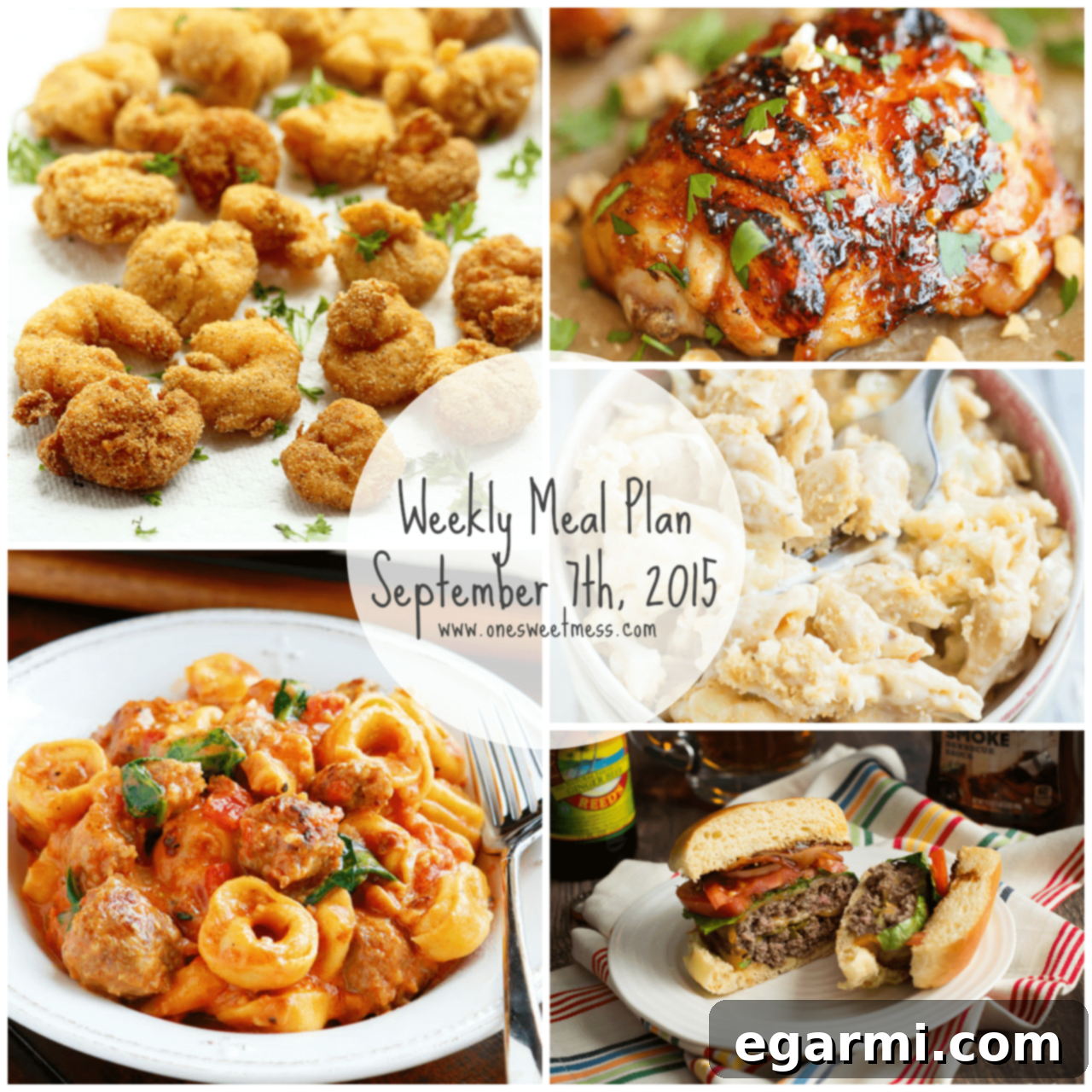 Weekly Meal Plan September 7th 2015 2 Weekly Meal Plan with Printable Grocery List for Easy Weeknight Dinners