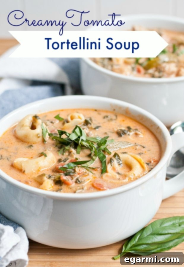 Hearty Creamy Chicken Sausage Tortellini Soup Recipe