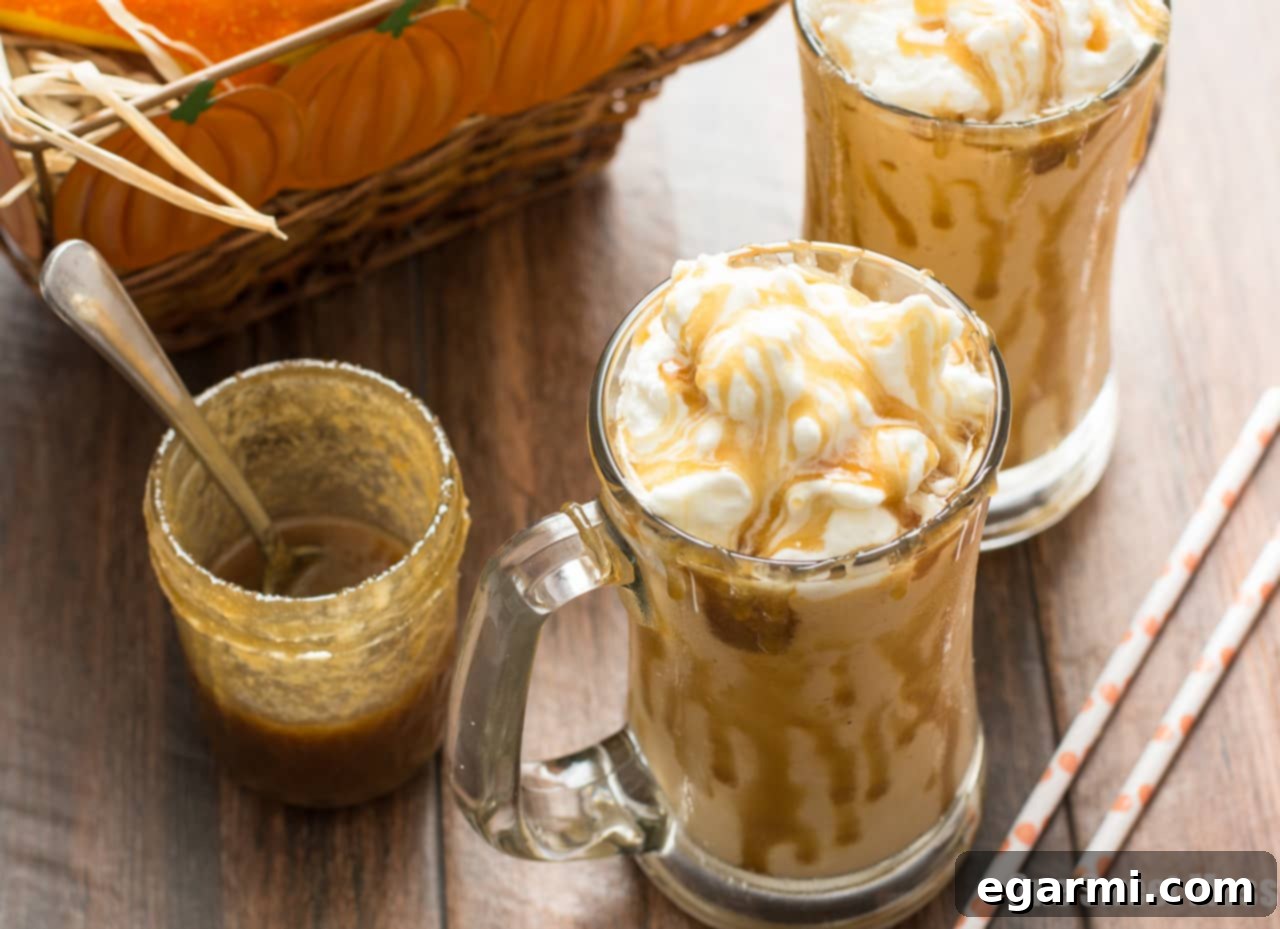 Ingredients for Caramel Pumpkin Pie Milkshake - Vanilla ice cream, pumpkin pie, caramel, and spices
