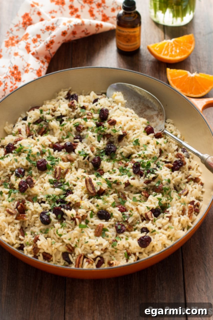 Cranberry-Orange Rice Pilaf with Toasted Pecans