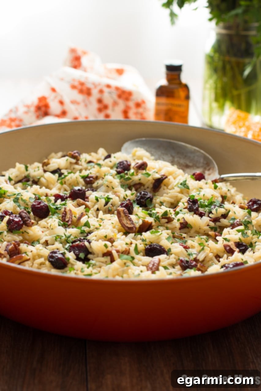 Cranberry-Orange Rice Pilaf with Toasted Pecans