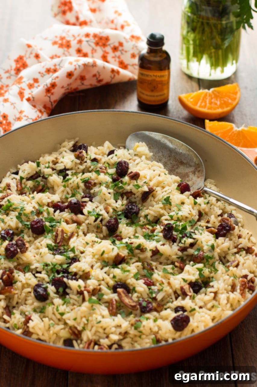 Cranberry-Orange Rice Pilaf with Toasted Pecans