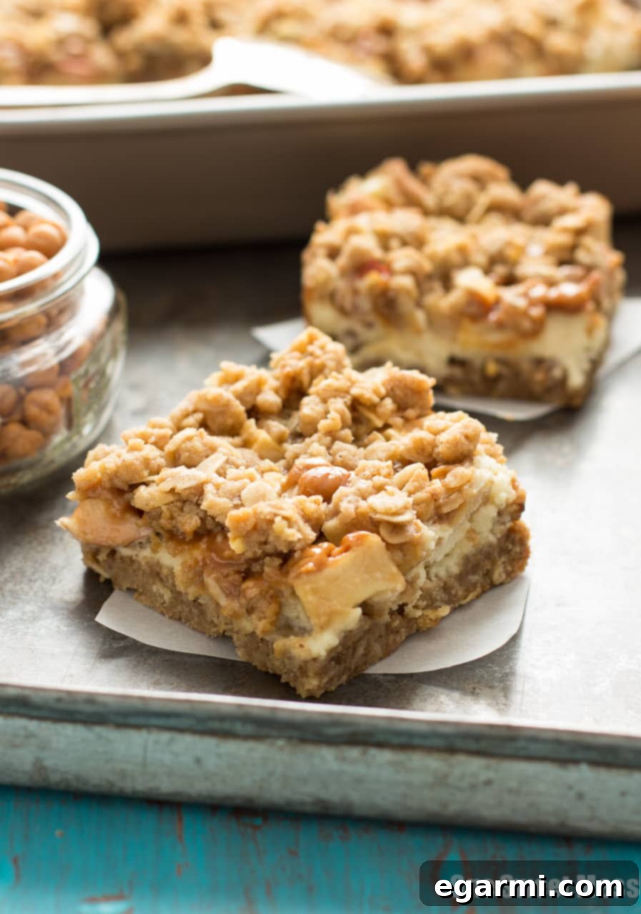 Caramel Apple Cheesecake Bars - Perfect Fall Treat