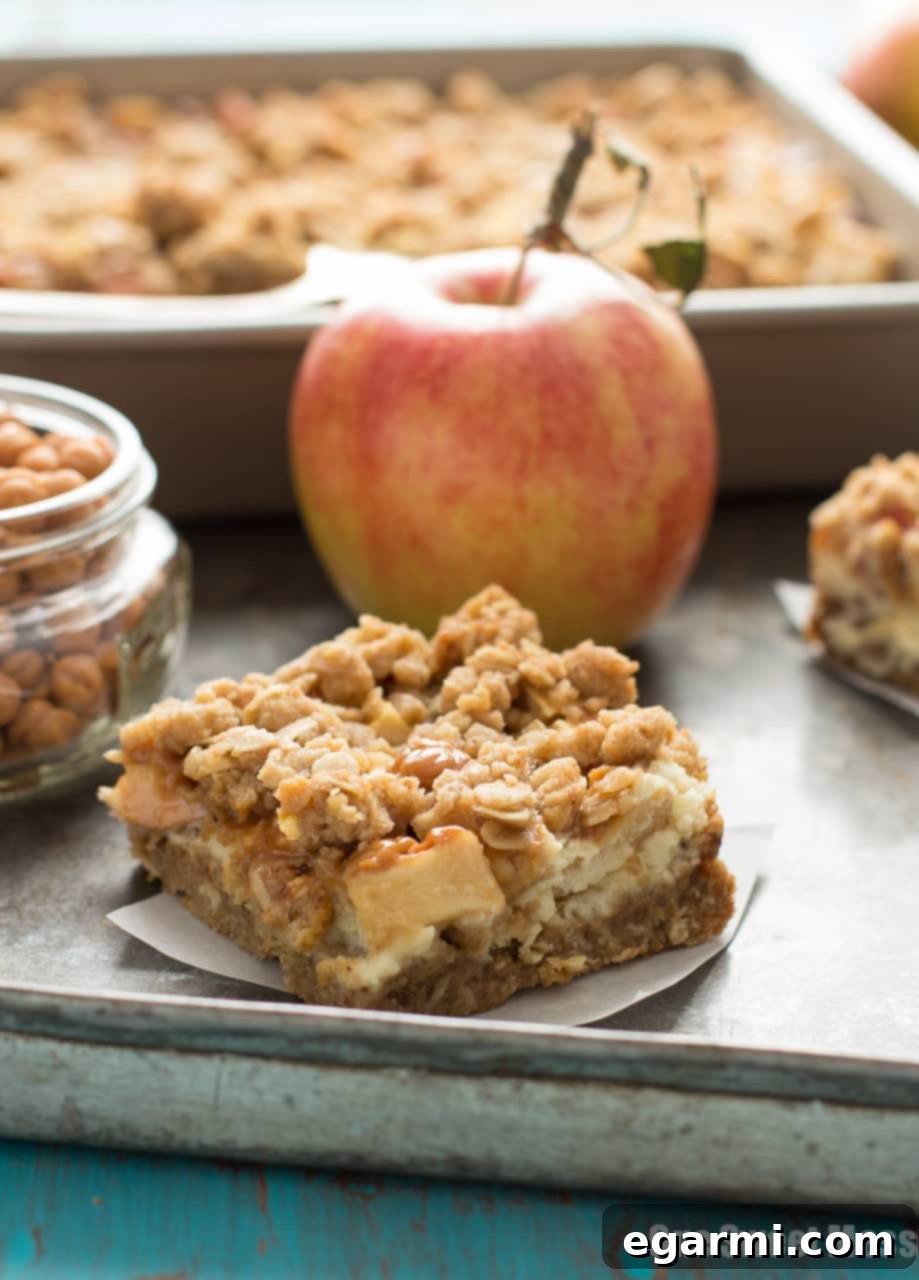 Caramel Apple Cheesecake Bars Ready to Serve