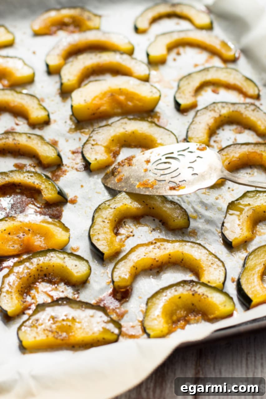 Brown Butter and Brown Sugar Roasted Acorn Squash