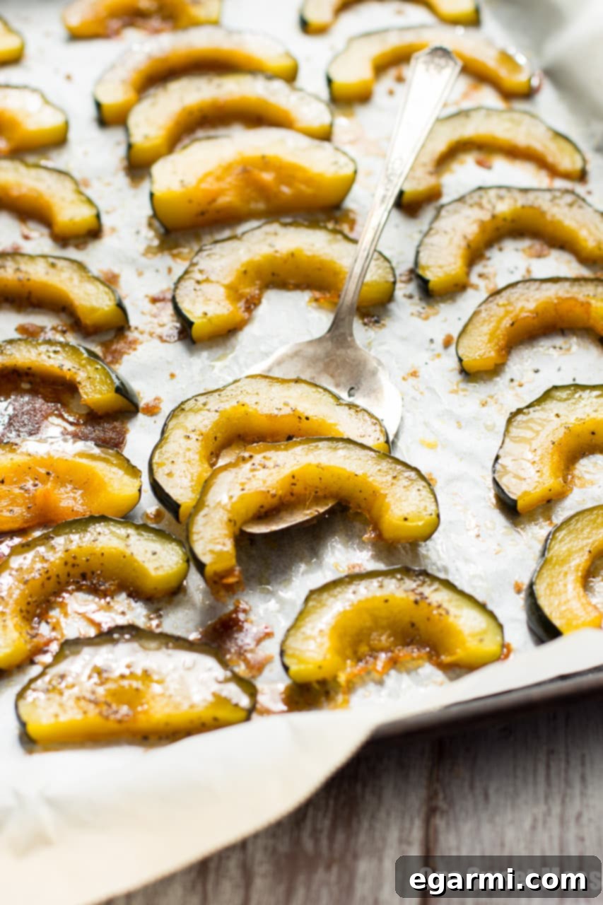 Brown Butter and Brown Sugar Roasted Acorn Squash