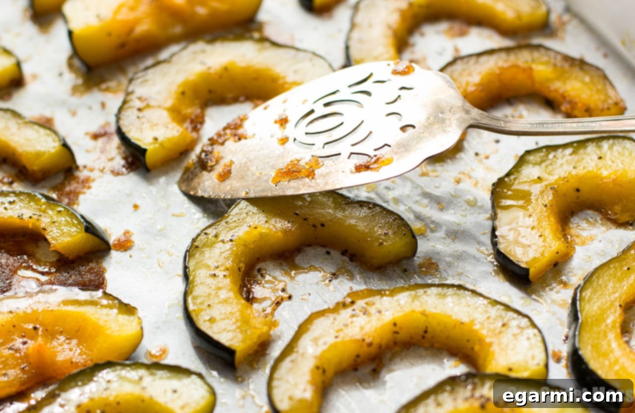 Golden brown butter and brown sugar acorn squash