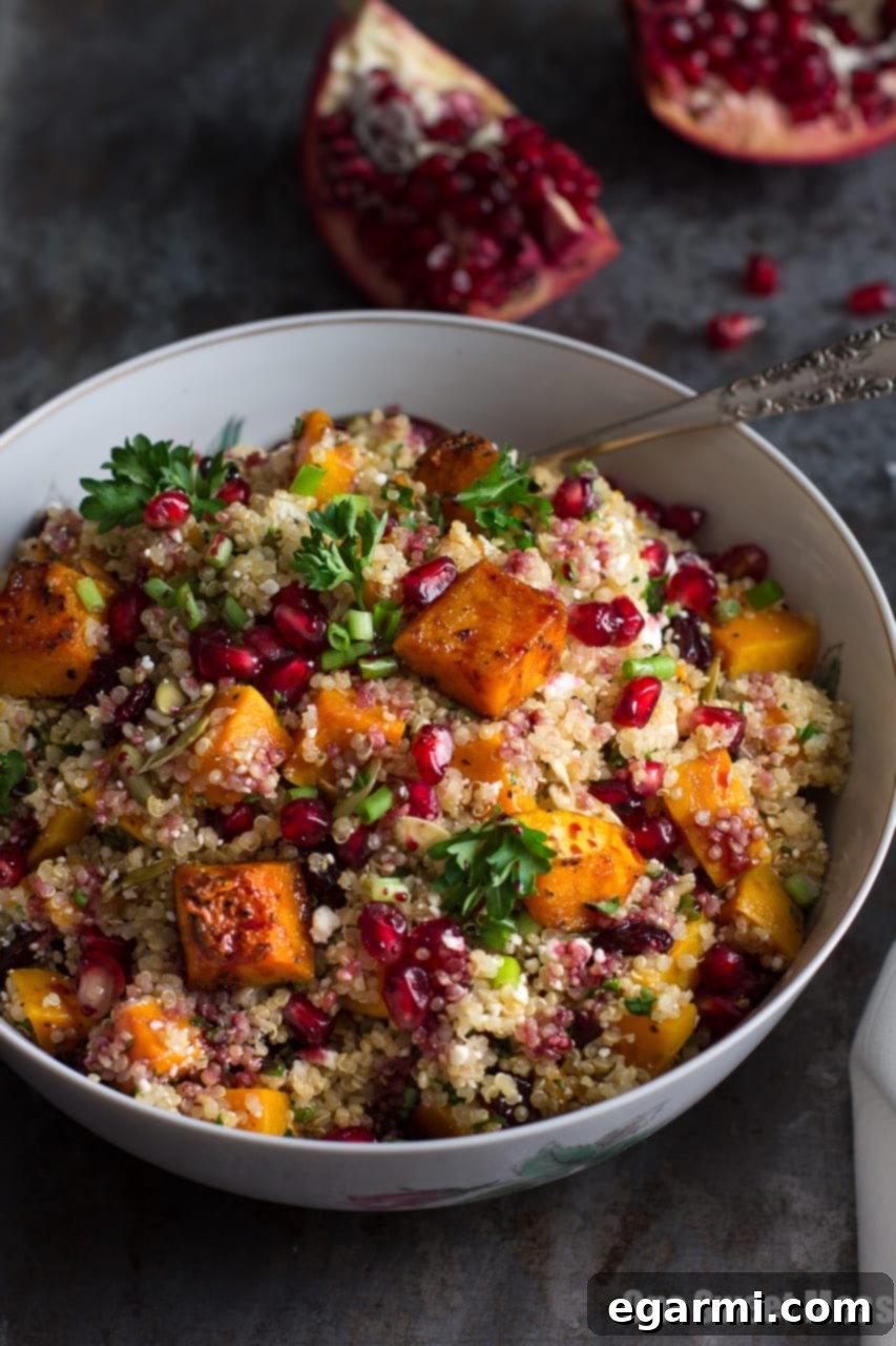 Golden Roasted Butternut Quinoa Salad 6 Roasted Butternut Squash Quinoa Salad - Ready to serve