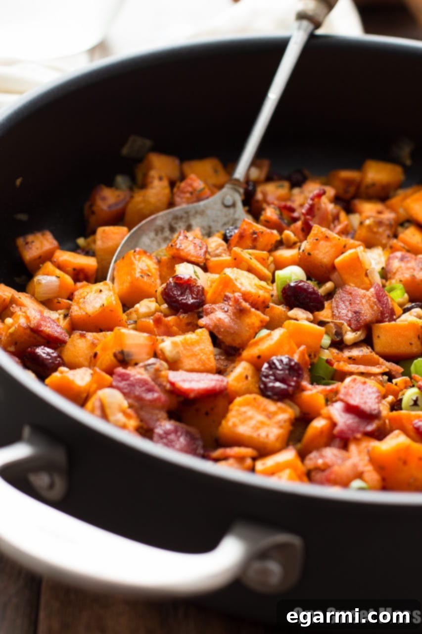 Cranberry-Walnut Sweet Potato Hash