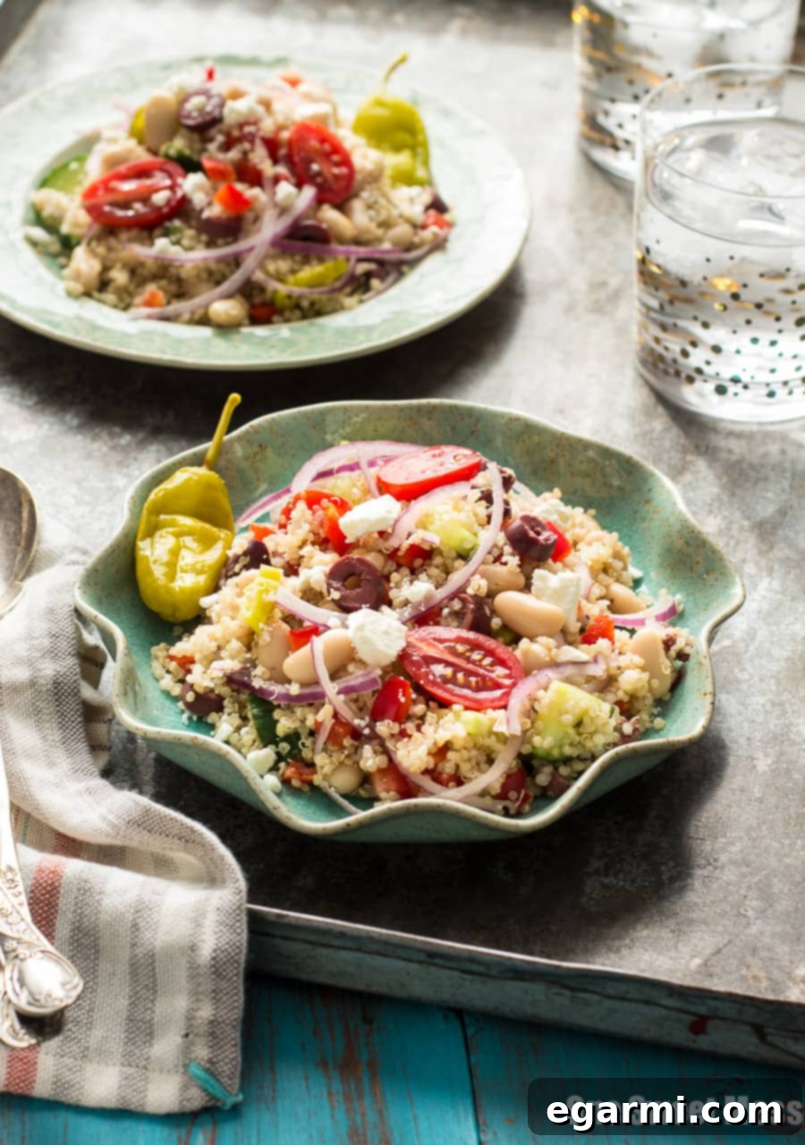 Delicious Greek Quinoa Salad - A Healthy, Gluten-Free, and Vegetarian Meal Prep Favorite